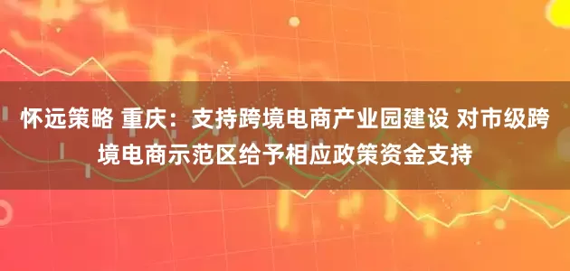 怀远策略 重庆：支持跨境电商产业园建设 对市级跨境电商示范区给予相应政策资金支持